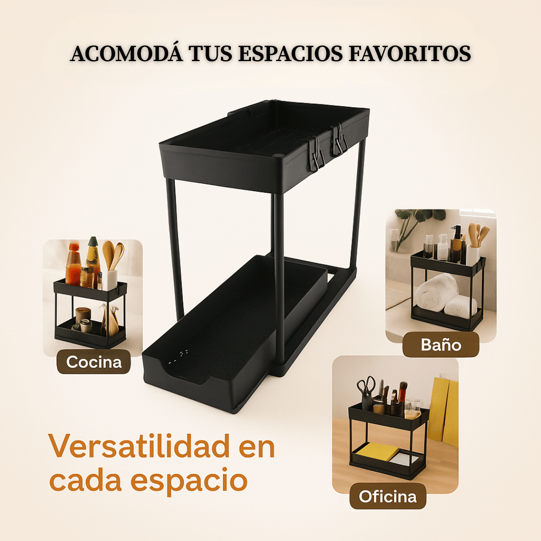 Versatilidad del organizador en diferentes espacios